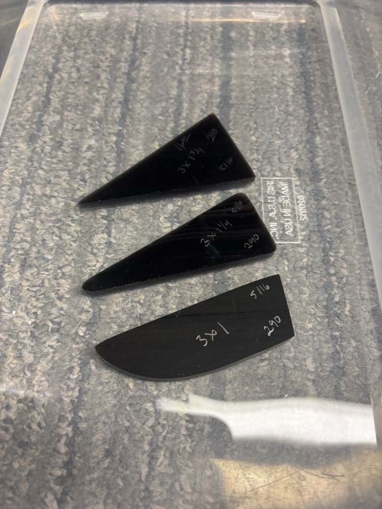 (3) Obsidian Preforms For Making Knife And Arrow Heads Flint Knapping Blanks