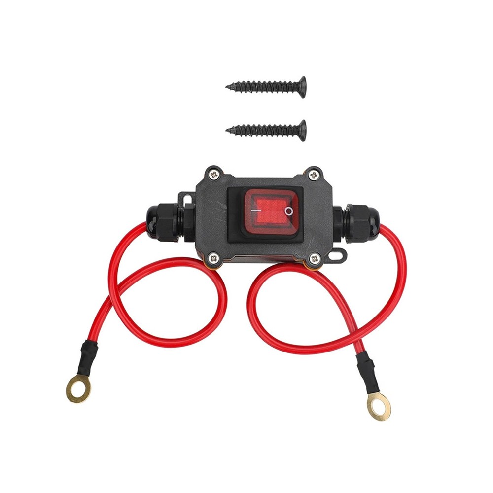 New DC 12-24V Inline Cord Switch Copper Ring Power Wire On/Off Switch Waterproof