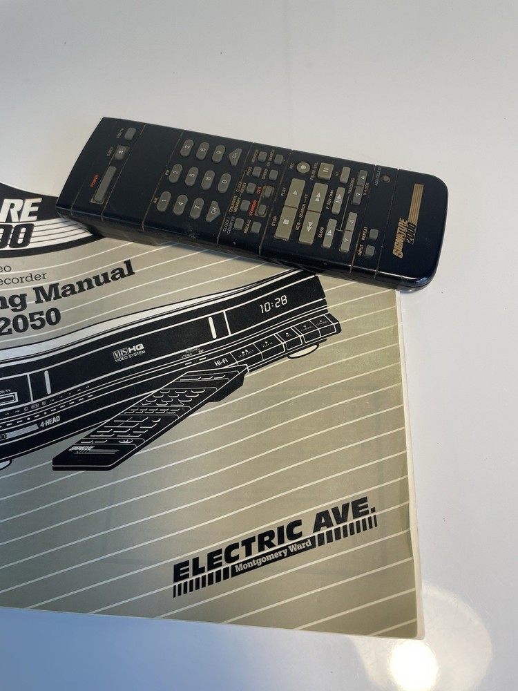 signiture 2000 vhs model 22050 operating manual and controller