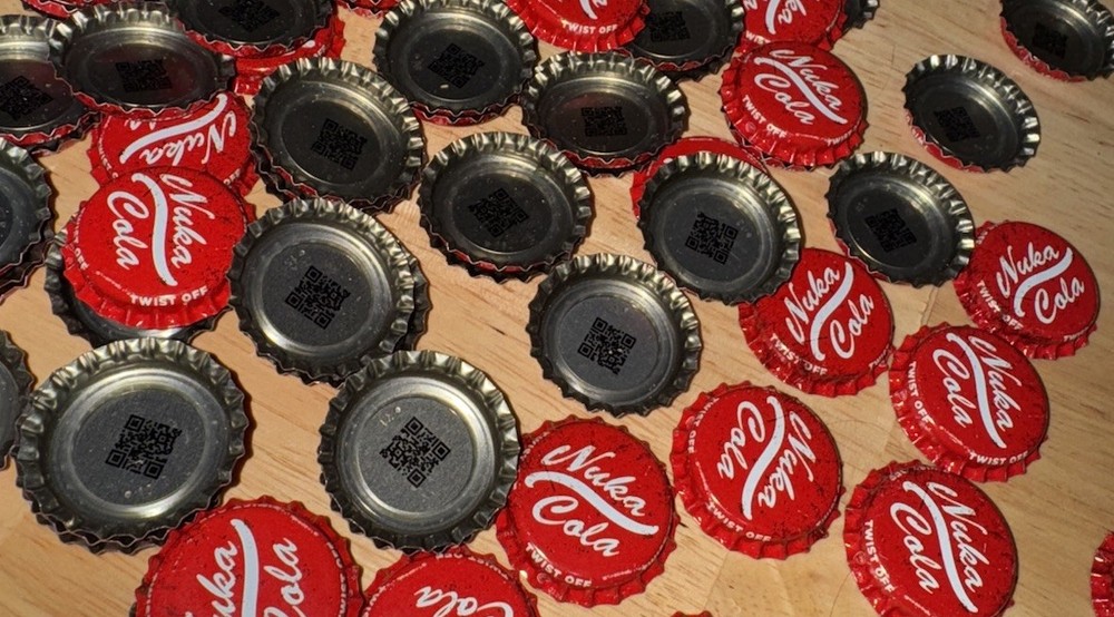 Fallout Nuka Cola Bottle Cap Red 4 Pieces Bundle