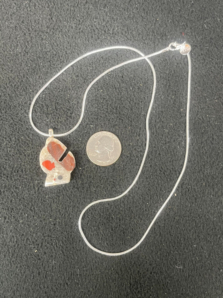 Pudding Stone Pendant Michigan shape