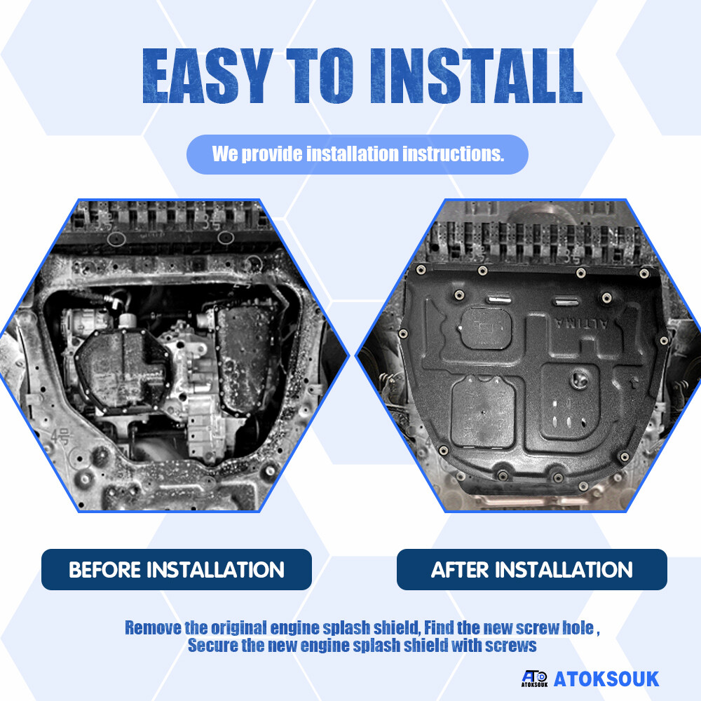 Thick Engine Splash Shield For Nissan Altima 2019-2024 Front Engine Guard Hard