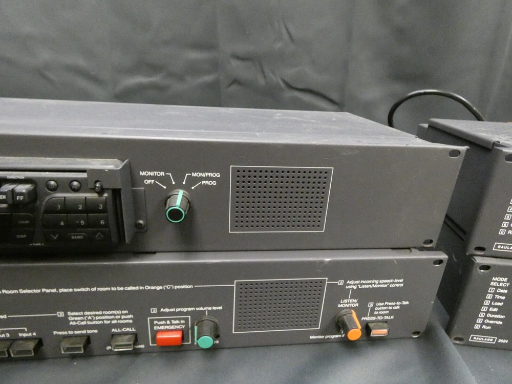 RAULAND MCZ300 Intercom/PA System - Control Unit, Casette Deck, Clock, 2 Amps