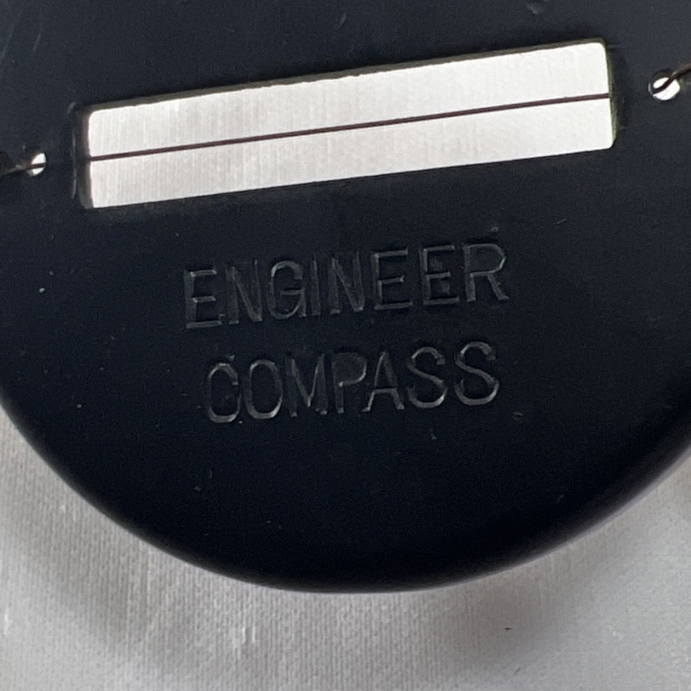 Vintage Compass In Plastic Case Engineer Handheld Black & Brass