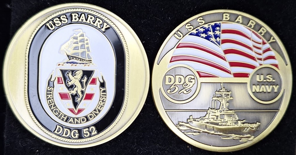 DDG-52 USS BARRY - Navy Challenge Coin