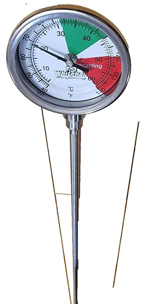 Whitehall CODE #6532-080-000 RANGE: 40/140 F/C 3'' DIAL, 28''Temperature Guage