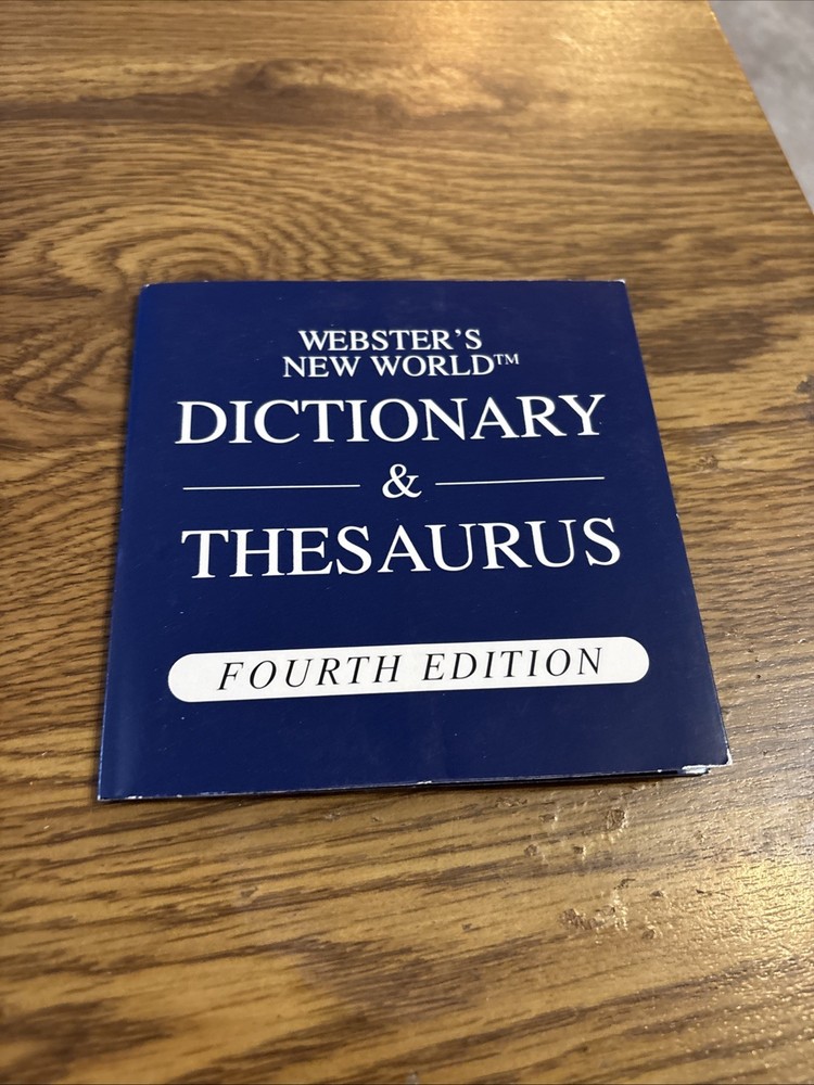 Webster's New World Dictionary & Thesaurus  Windows CD Rom Software, 4th ed.