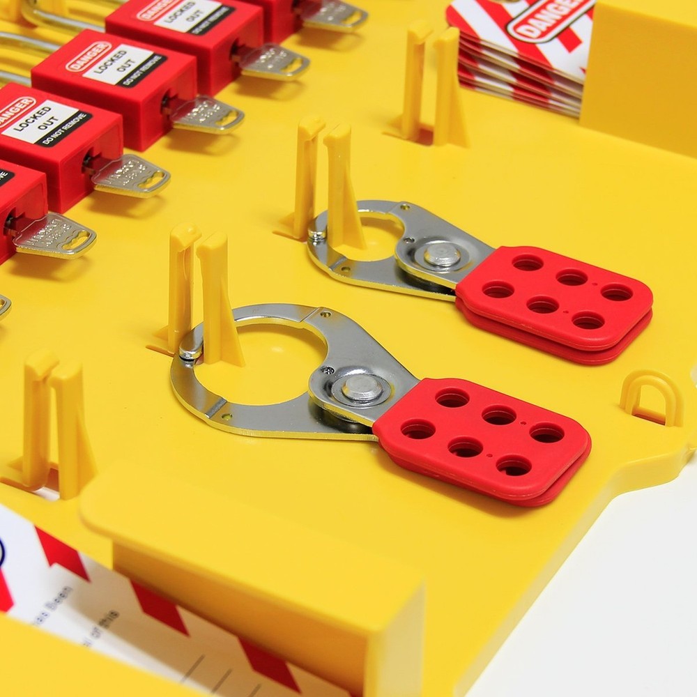 Wisamic Lockout Tagout Station with Cover, Includes 10 Key Different Padlocks...