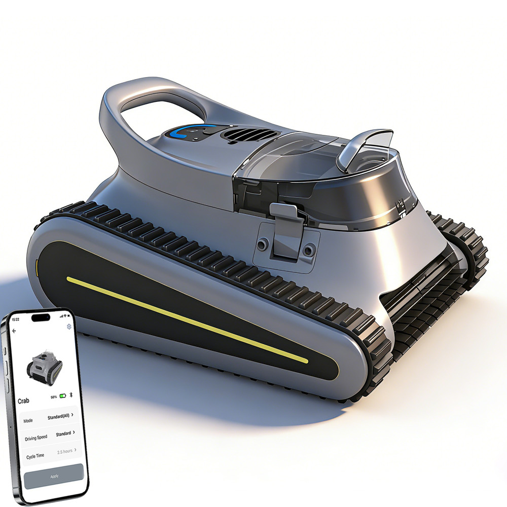 Cordless Pool Vacuum Robot for Inground & Above Ground Pools, Smart Navigation
