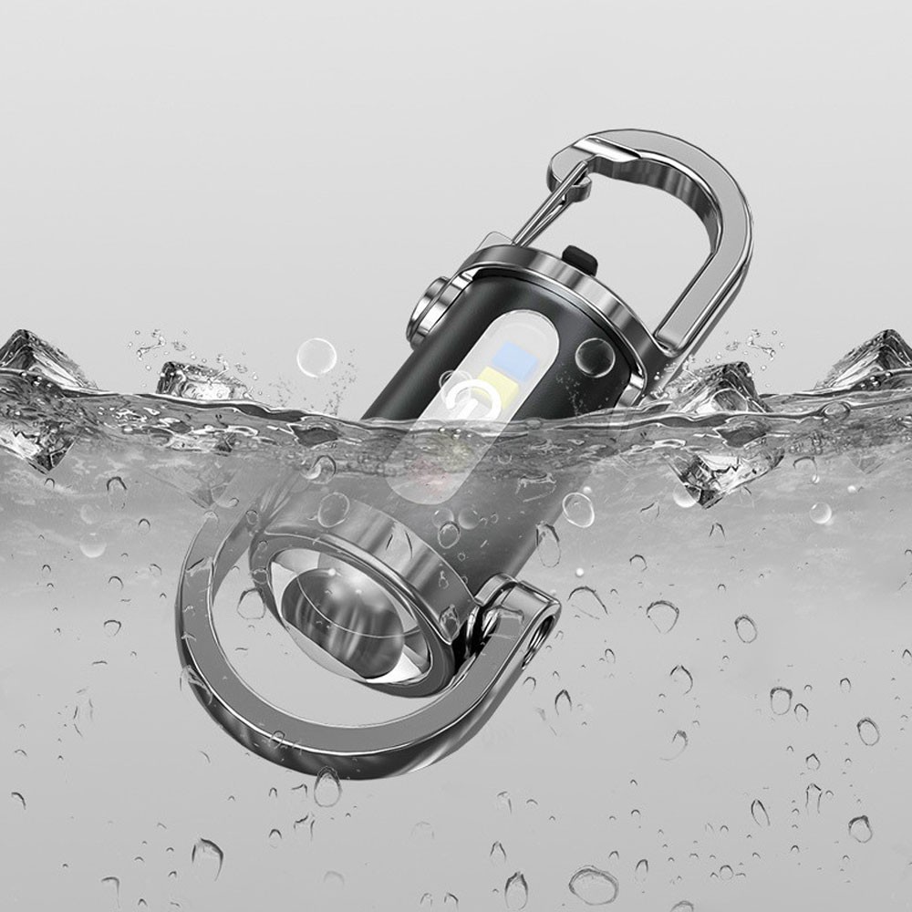 Portable Rechargeable Bright Keychain Flashlight,Emboadlie Mode KU