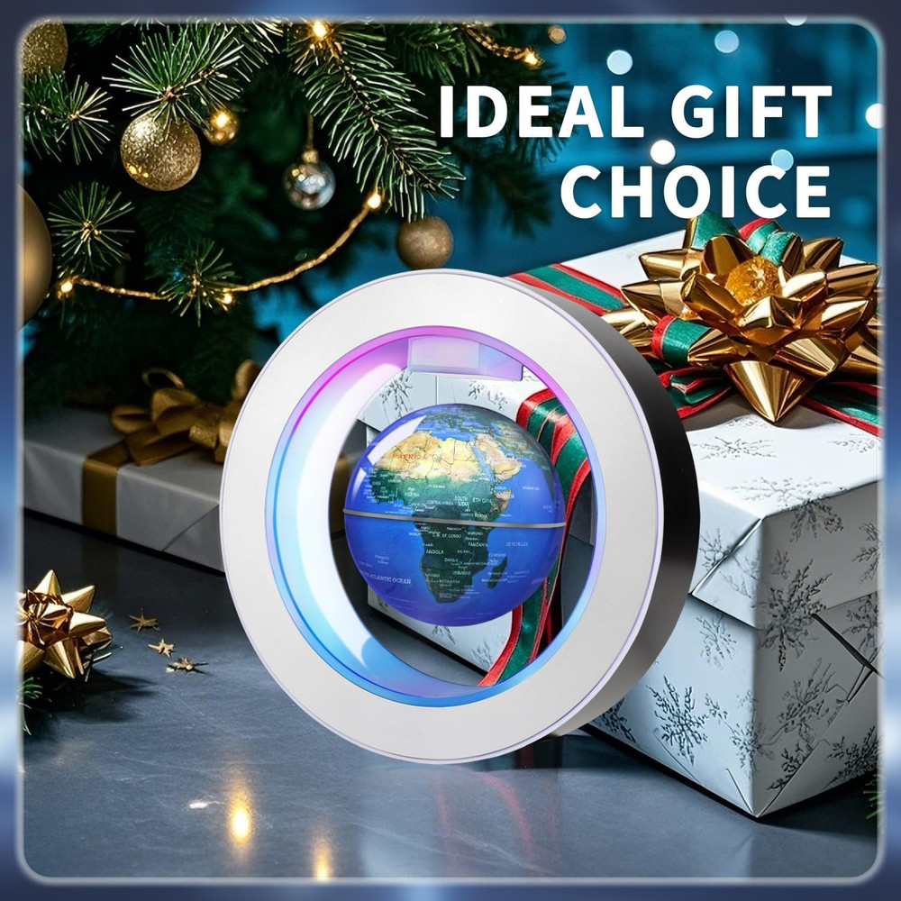 Floating Globe O Frame, Magnetic Levitating Technolog, Cool Gadgets for Men, 4In