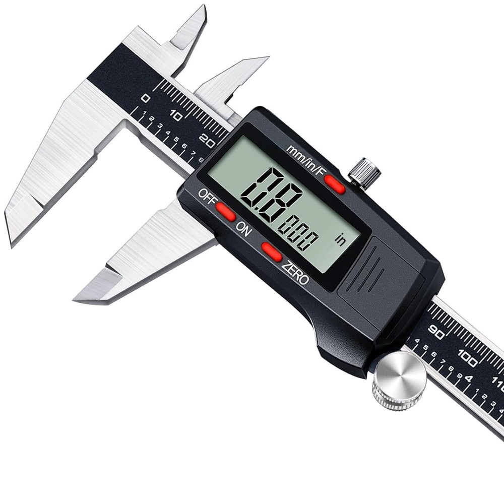 Precision Caliper Measuring Tool - Stainless Steel - Large LCD Screen - Auto-Off