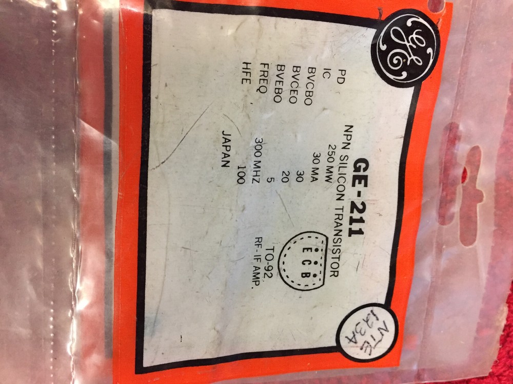 GE-211 NPN SILICON TRANSISTOR SAME AS NTE123A--2PCS