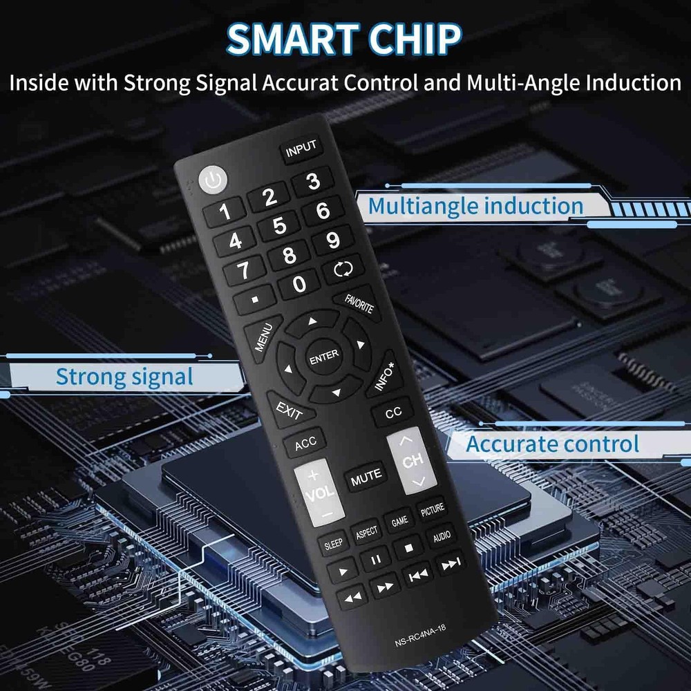 Universal Remote Control Replacement Fit for All Insignia LED-LCD HDTV Black