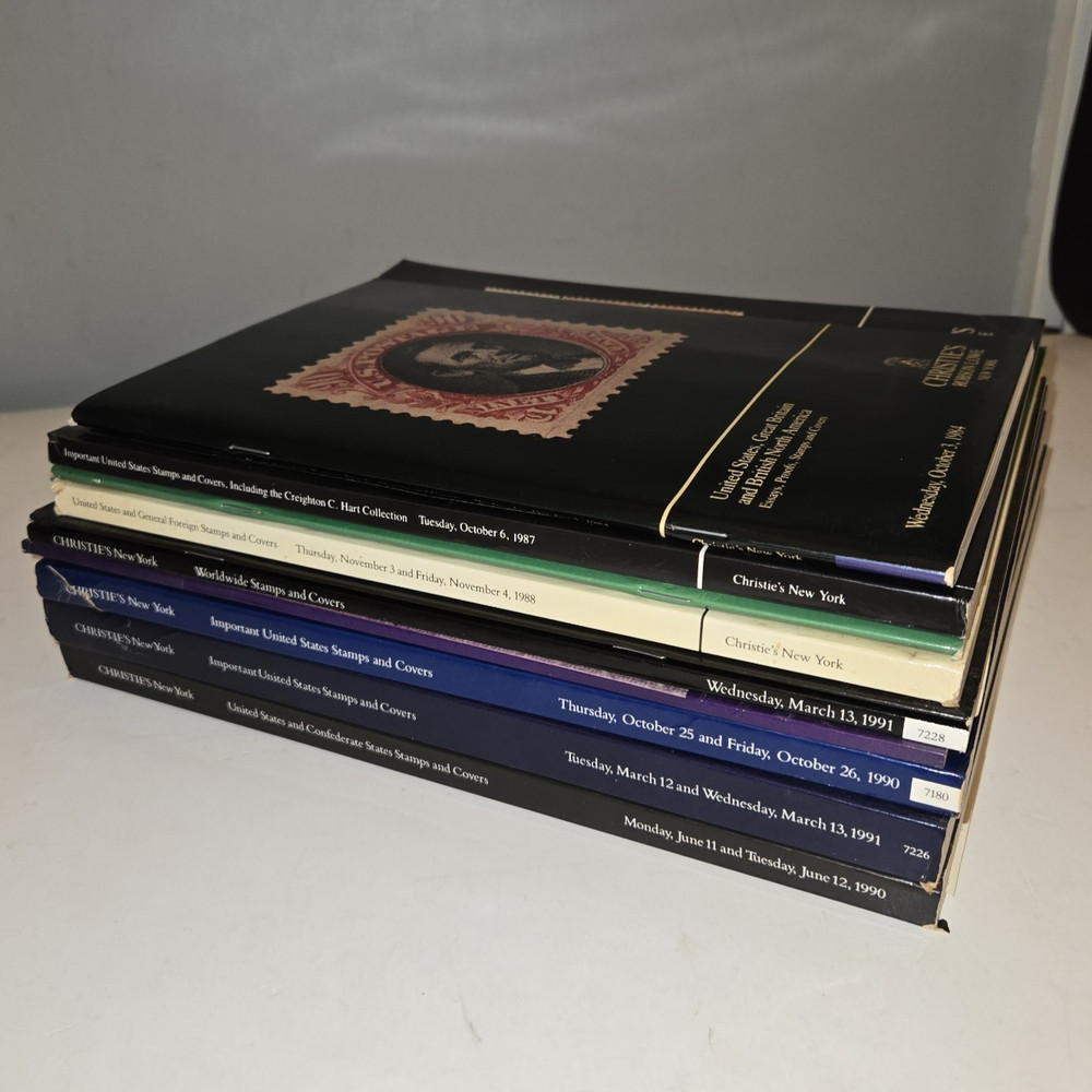 Christie's Robson Lowe Stamp Catalog Lot (10) 1984-91 US & Worldwide Philately
