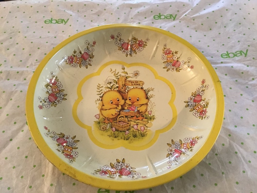 Baby Chicks round metal bowl Made in Germany