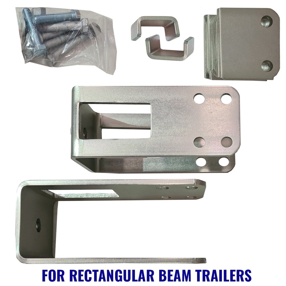 Oceansouth Galvanized Guide On Post Poles Pair for Rectangular Beam Trailer 75"