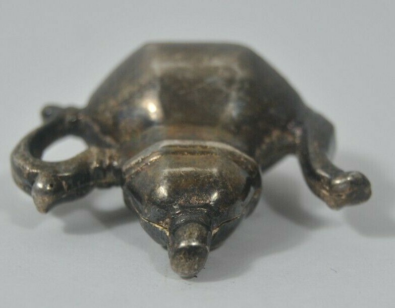 Heavy Vintage Silver-plate not marked Miniature Teapot 1.5 Inches Tall