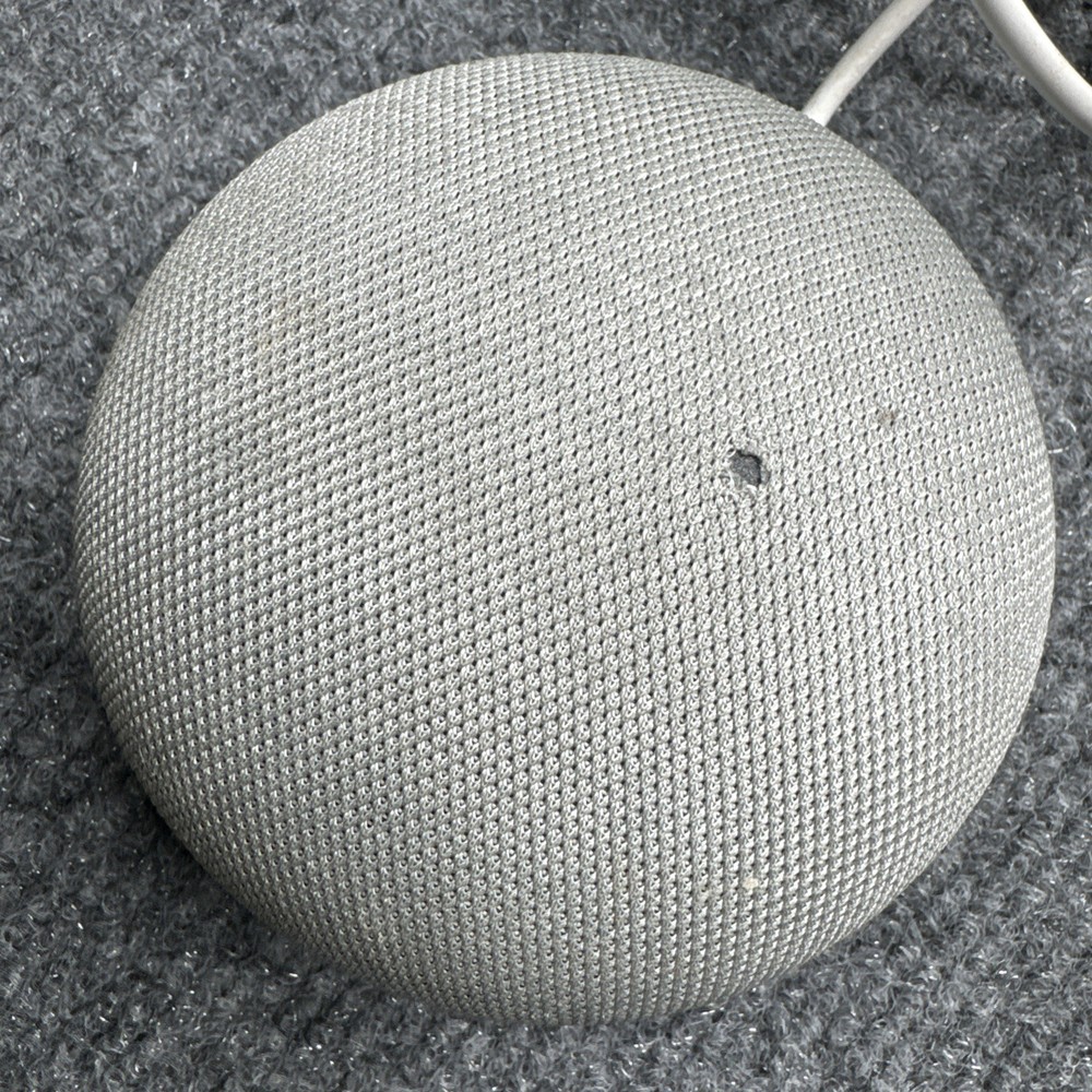 Google Nest Mini Audio Smart Speaker LT Grey, Google Assistant & No Slide Bottom