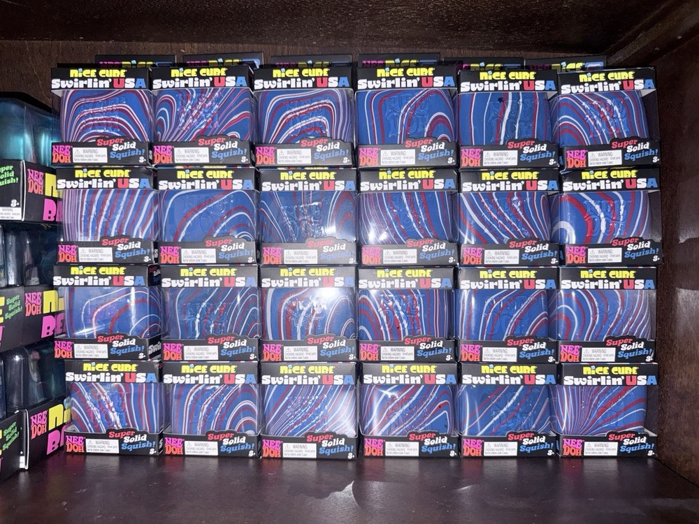 NEEDOH Nice Cube Swirlin' USA Super Solid Squish NEW