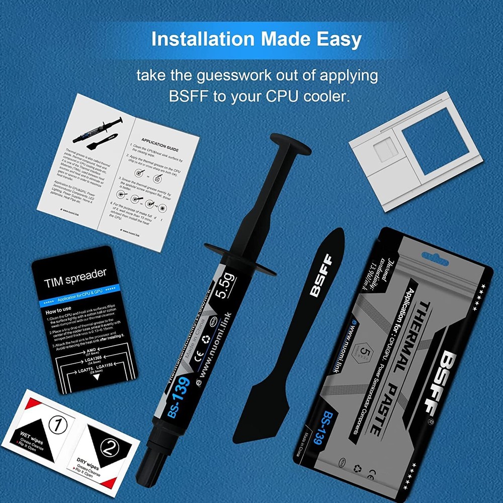 Thermal Paste 16.5g with Toolkit Carbon-Based High-Performance Compound