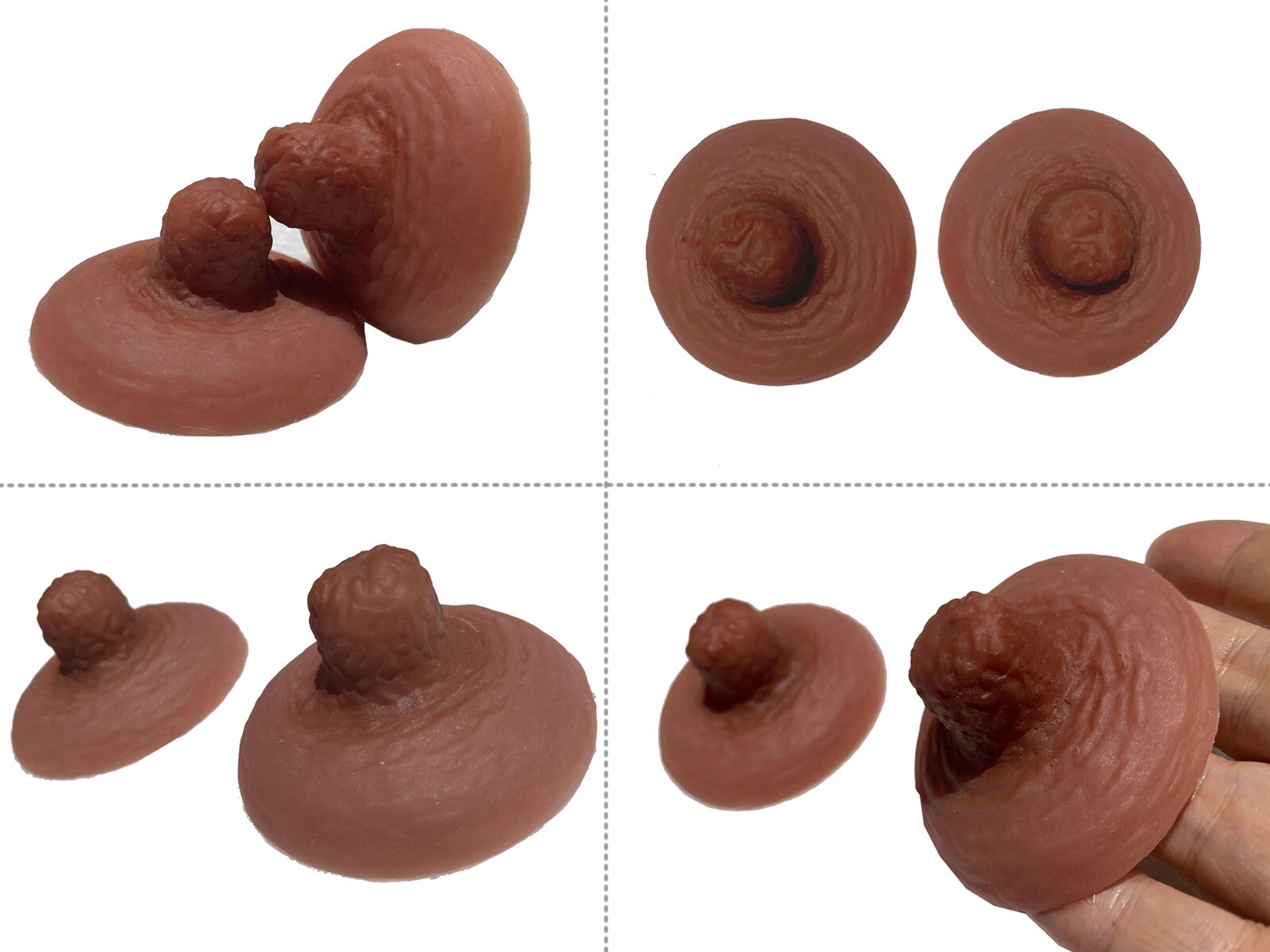 BIMEI Adhesive Silicone Nipple Reusable for BreastForm Drag Queen Transgender,#9