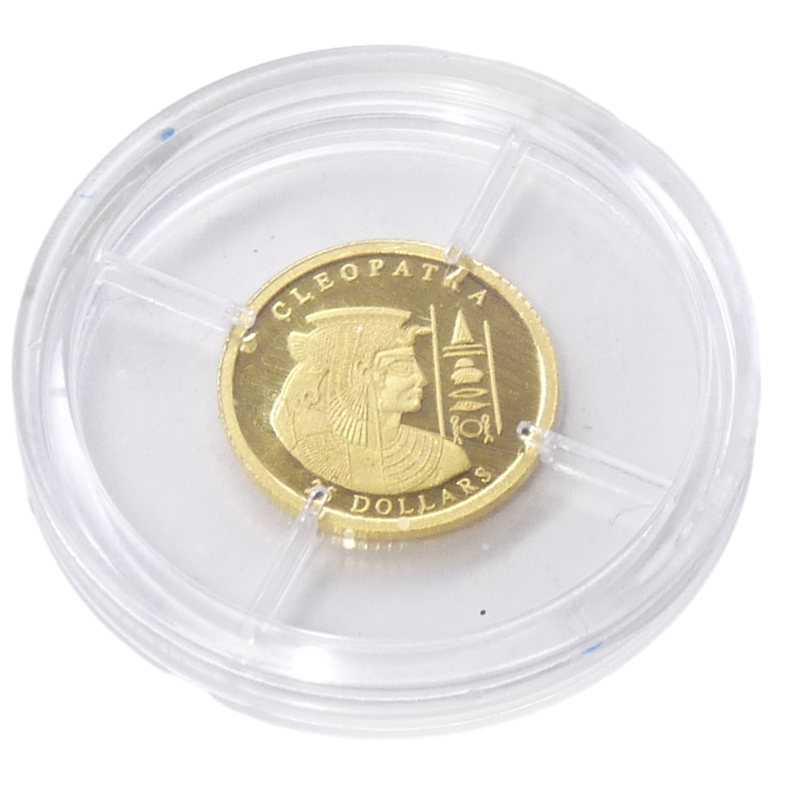 2003 Liberia $25 World's Smallest Gold Coin Cleopatra .999 Fine Gold w/ COA