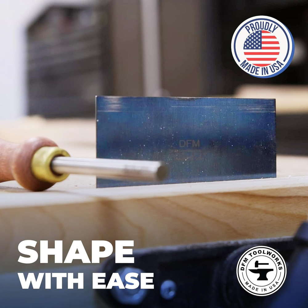 DFM Tool Works Rectangle Card Scraper - Precision Cabinet Multi-Use Scraper for