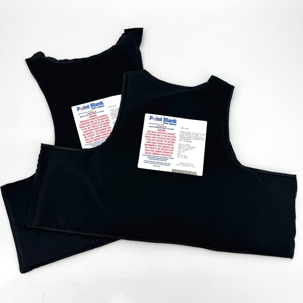 NEW Point Blank Level IIIA BALCS SPEAR Soft Body Armor Inserts SMALL