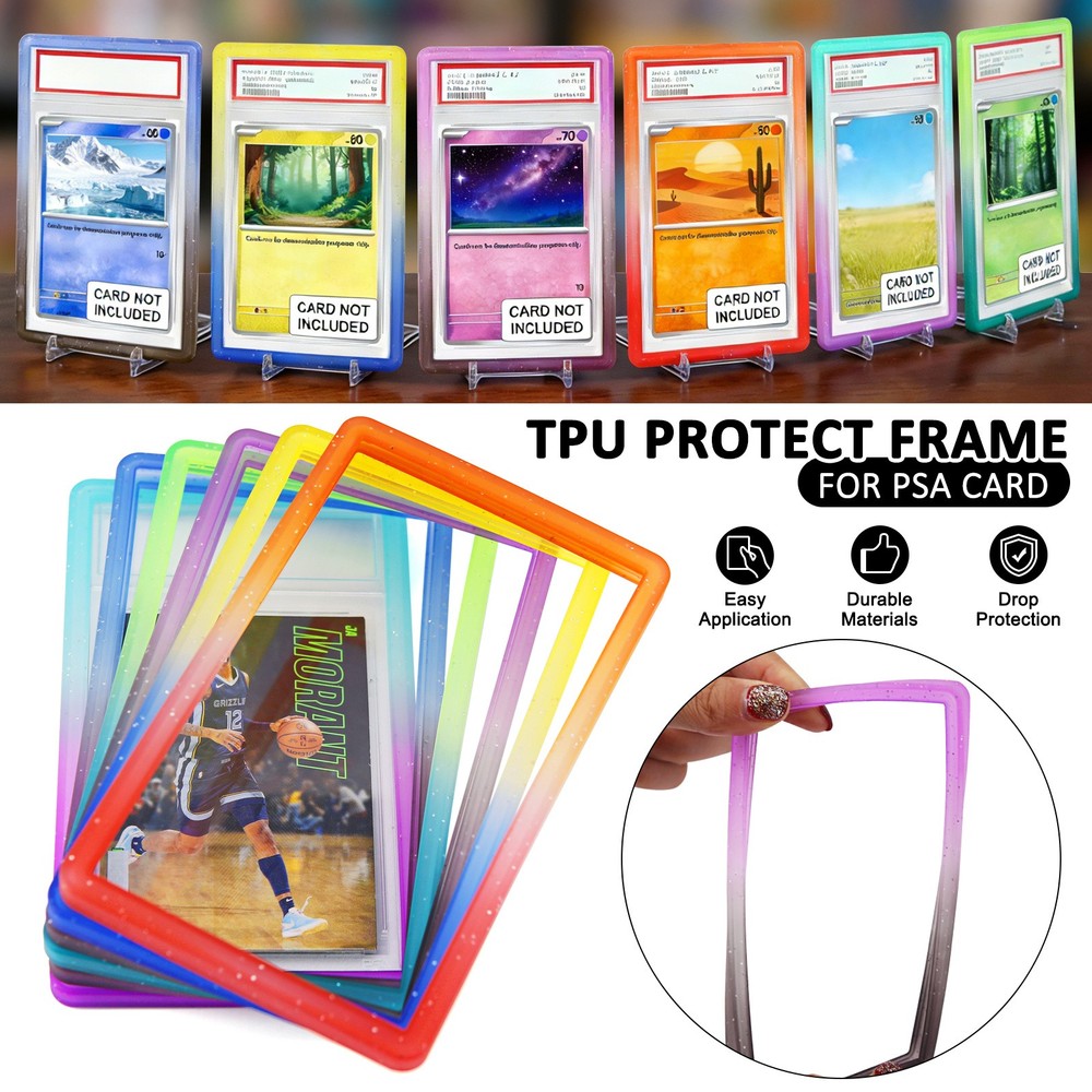 Gradient Slab Bumper Guard Protector For PSA Graded Cards 6 COLORS - STACKABLE