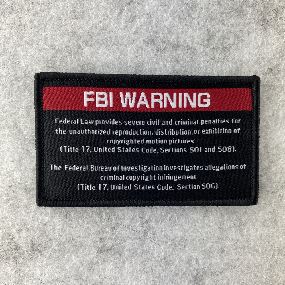 Funny FBI Warning Meme Moral Tactical Patch