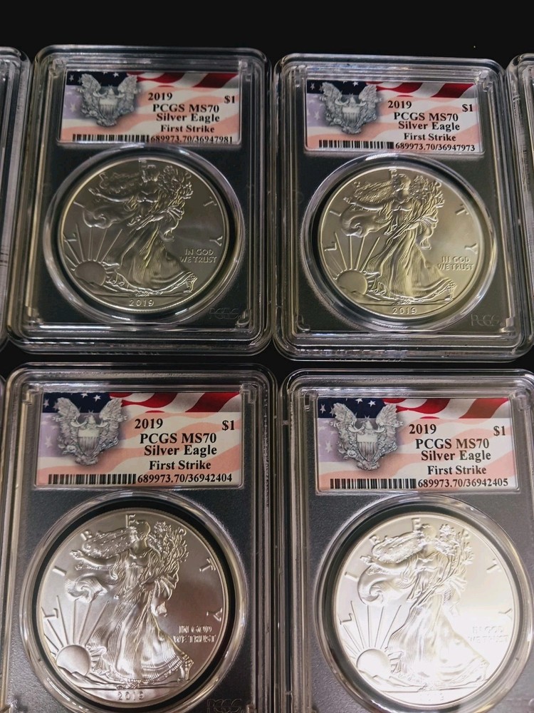 (40)2019 PCGS MS70 Silver Eagle First Strike-$190 EACH