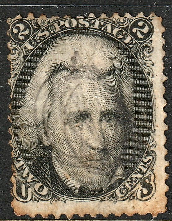 #73 US 2 CENT BLACK JACKSON-USED-N/G-FINE