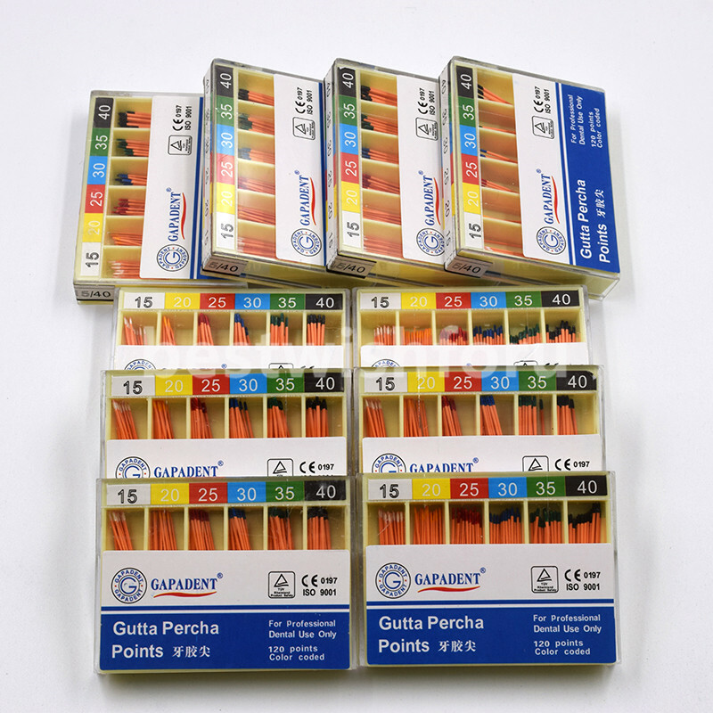 Dental Endodontic Absorbent Therapy Points 15-40# Gutta Percha Taper Coded
