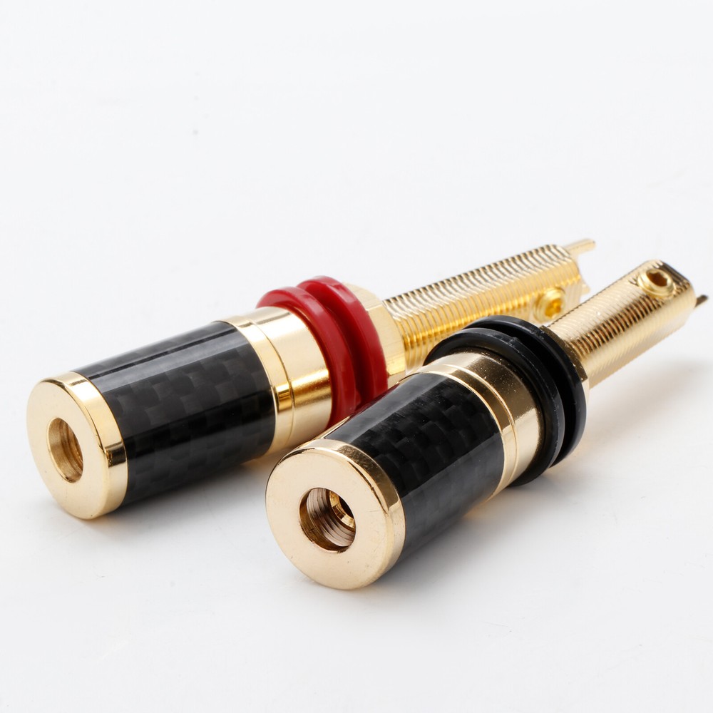 4PCS HIFI Binding Post Speaker Terminal Copper Banana Plug Socket Adapters DIY
