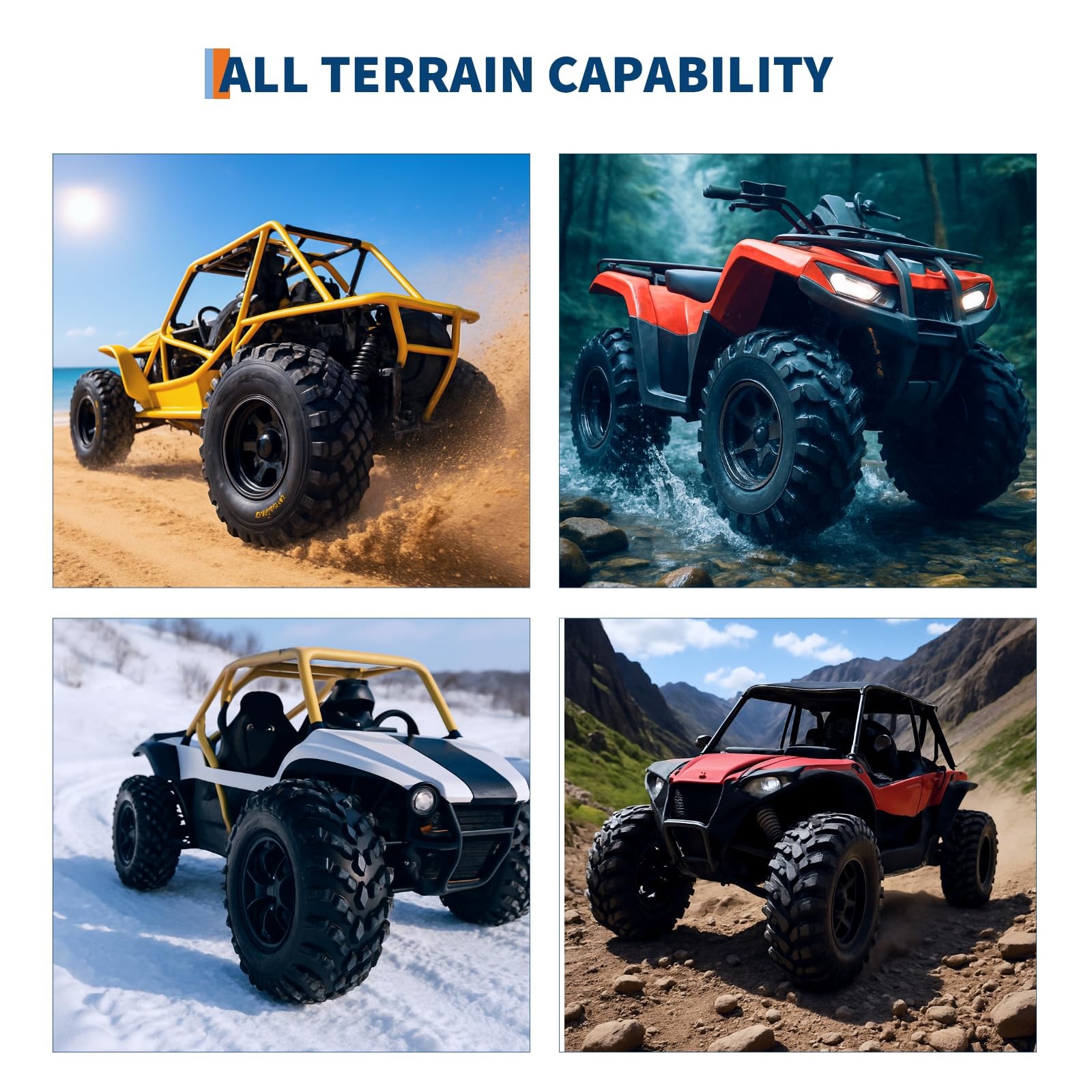 4pcs 26x9-14 26x11-14 Front Rear ATV UTV Tires 26x9x14 26x11x14 6 Ply Mud Tires