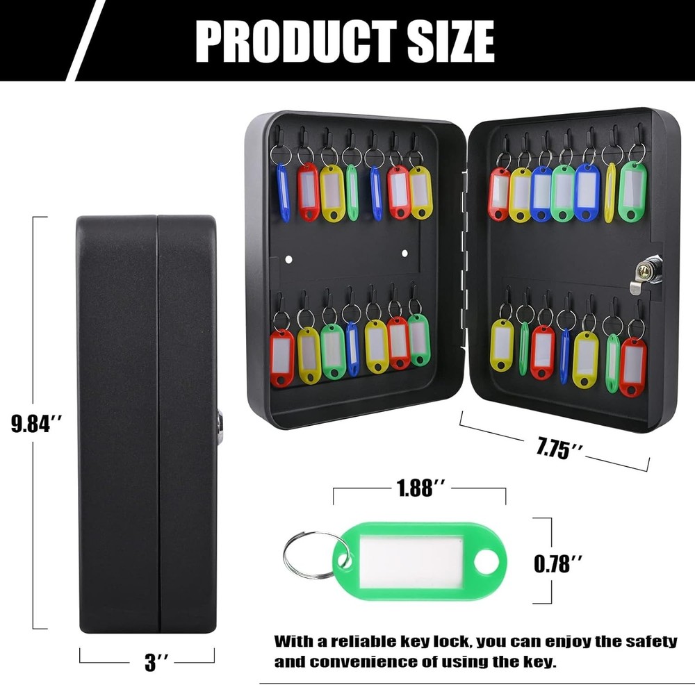Key Cabinet Wall Mount,locking Key Organizer,key Lock Box With Key,key