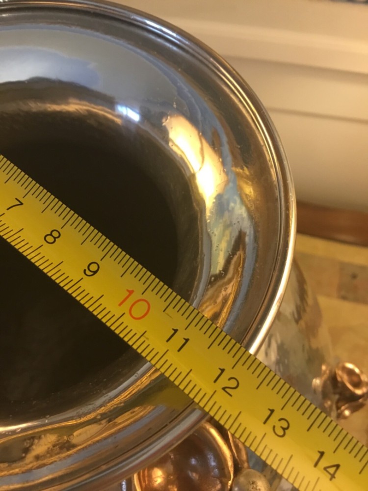 solid silver italian 1930 art deco vase, mixed metals probably GENAZZI unsigned