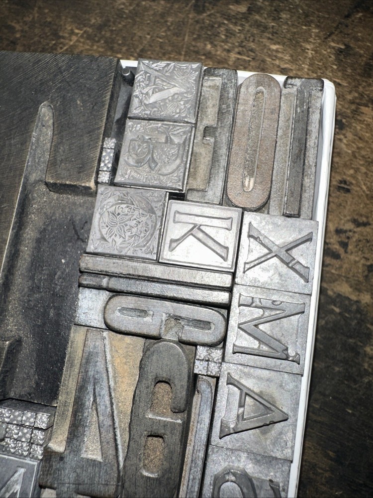 Printing Blocks Ornamental Borders Dingbats Nice Variety! #BB