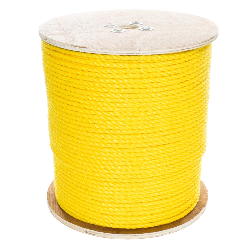 GOLBERG Twisted Polypropylene Rope 1/4", 5/16", 3/8", 1/2", 5/8", 3/4" in Yellow