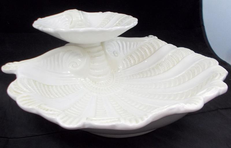 Lenox Butlers Pantry 2 Tier Shell Tray Seashell Serving Theme