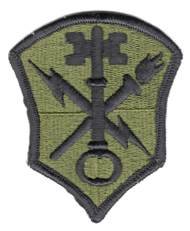 Army Patch: Intelligence & Security Command - subdued, merrowed edge