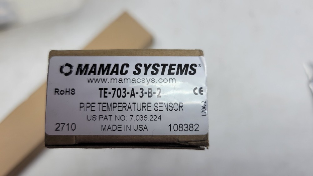MAMAC SYSTEMS PIPE TEMPERTURE SENSOR TE-703-A-3-B-2