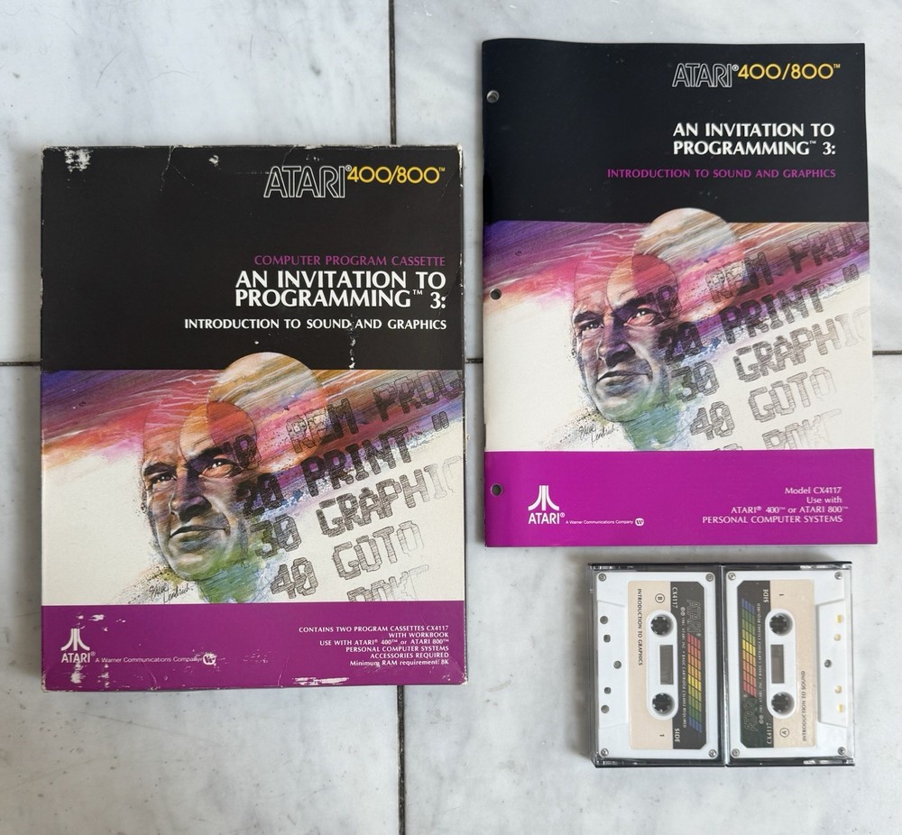 Vintage Atari 400/800 Computer Program Invitation To Programming 3 CX4117