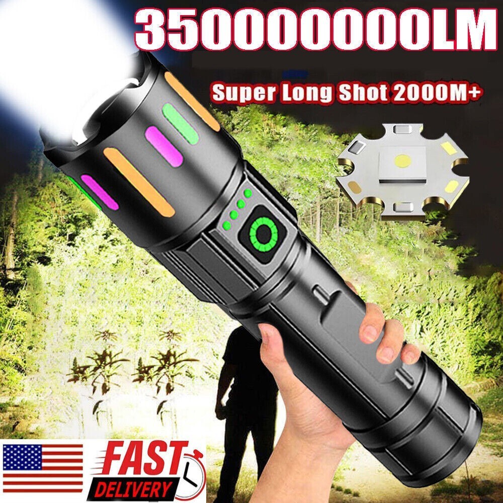 Ultra bright LED tactical flashlight rechargeable LED work light flashlight