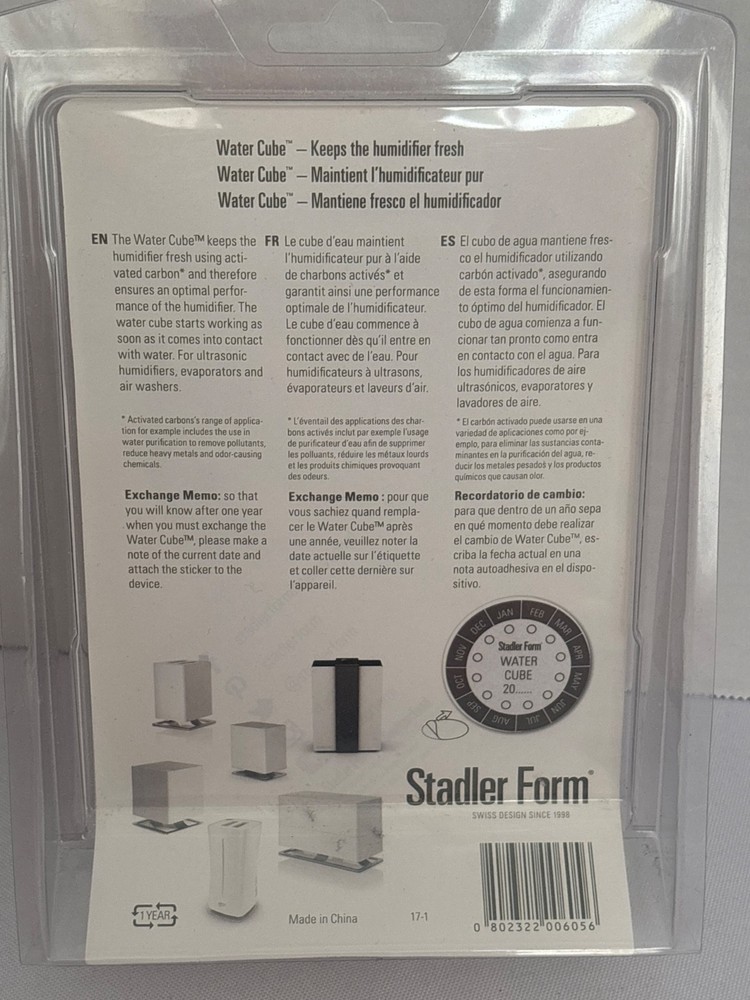 Stadler Form Water Cube Humidifier Activated Carbon