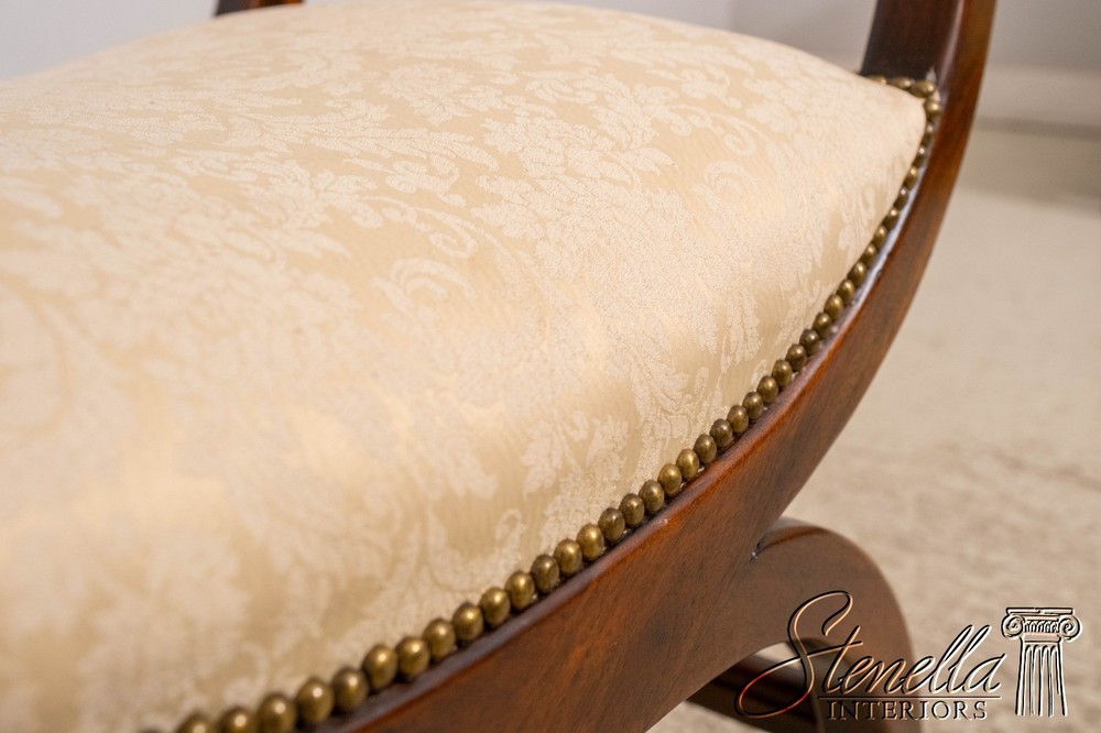 L70697: THEODORE ALEXANDER Rams Head Regency Mahogany Bench