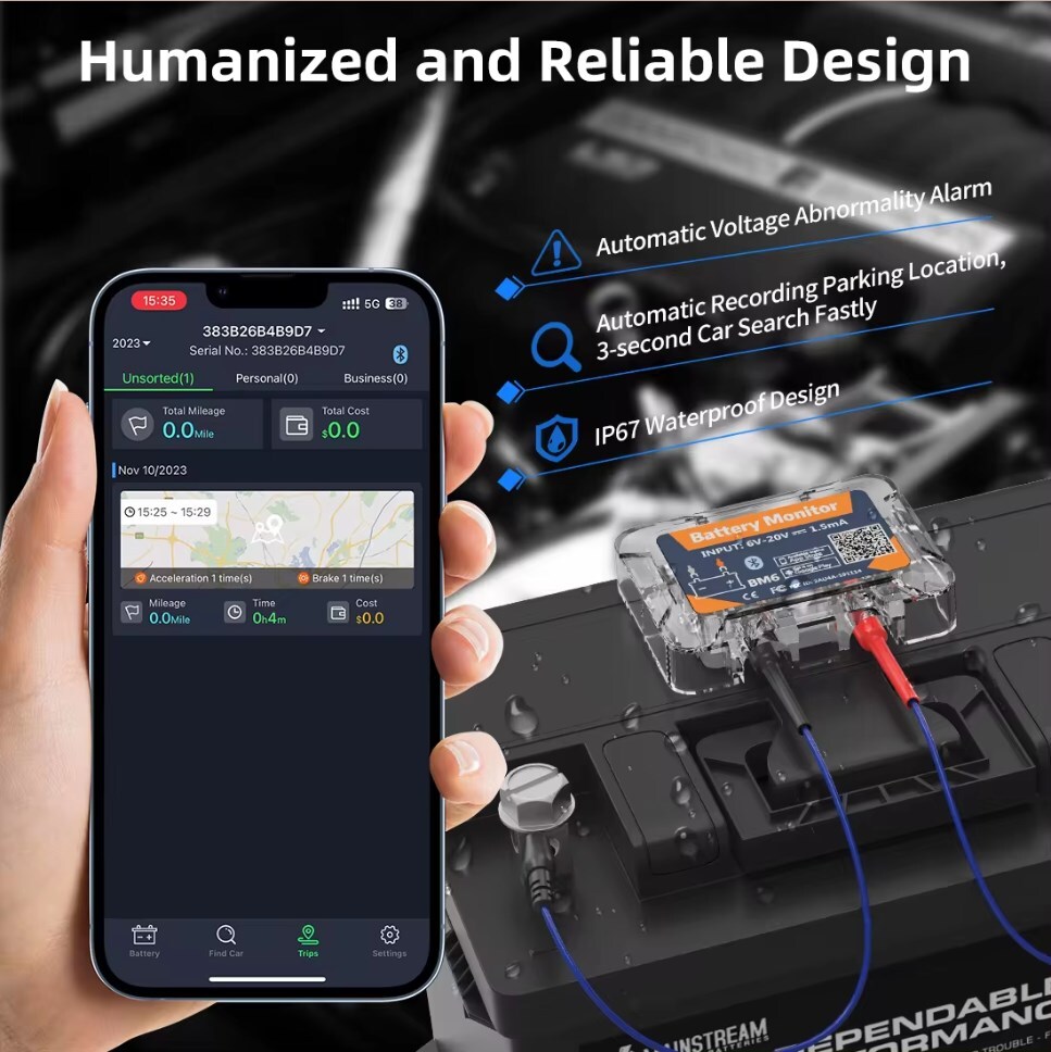 Wireless Battery Tester Load Analyzer 12V Cranking Charging Test For IOS Android