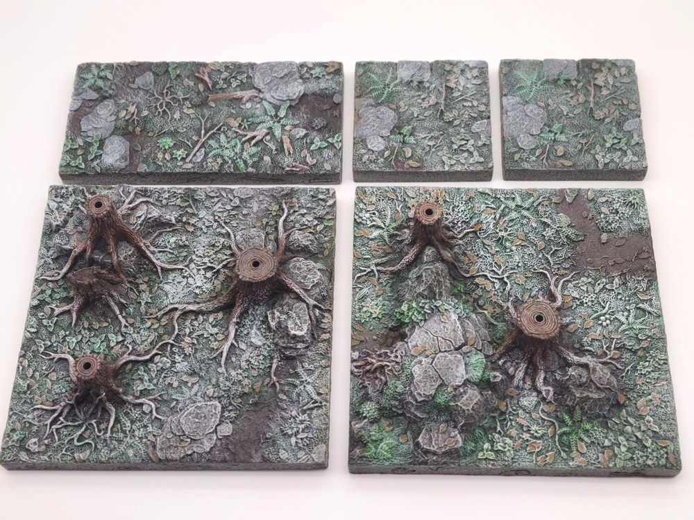 Dwarven Forge CUSTOM Professionally Painted Dreadhollow Forest Winter Snow Set