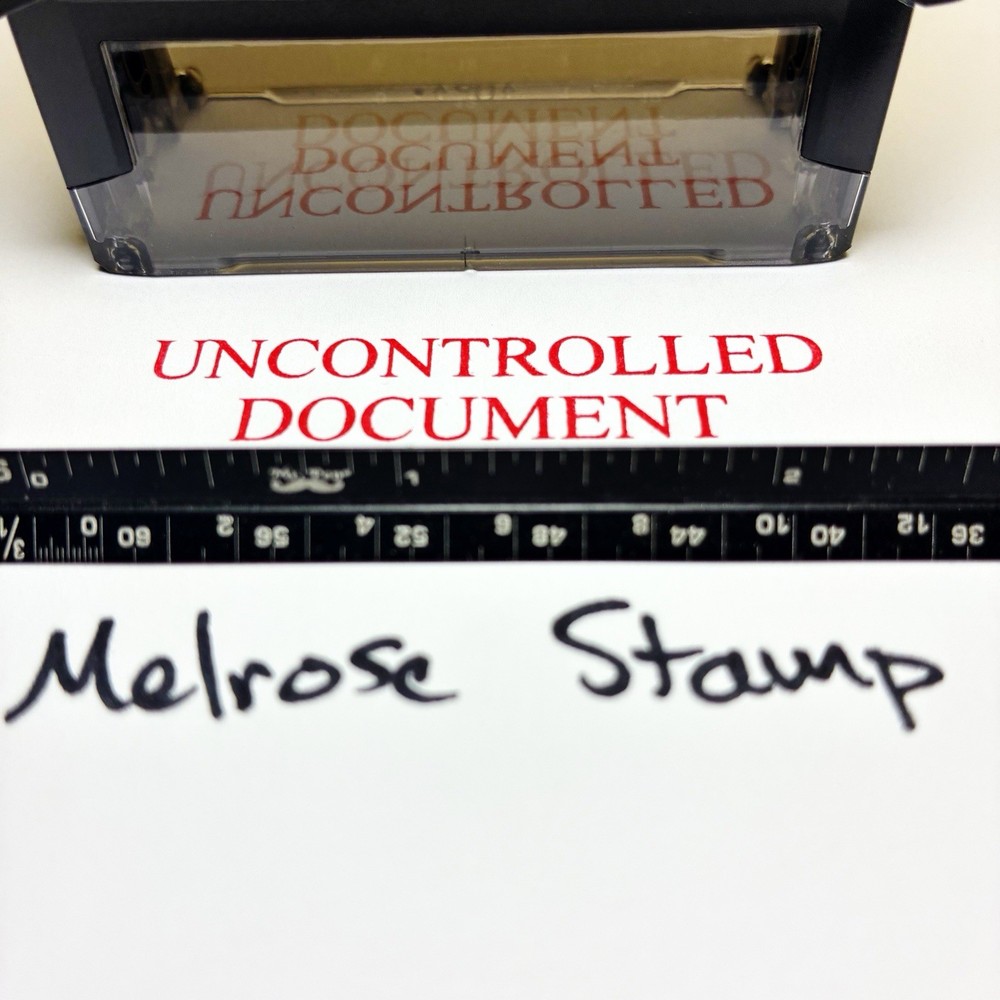 Uncontrolled Document Rubber Stamp Red Ink Self Inking Ideal 4913